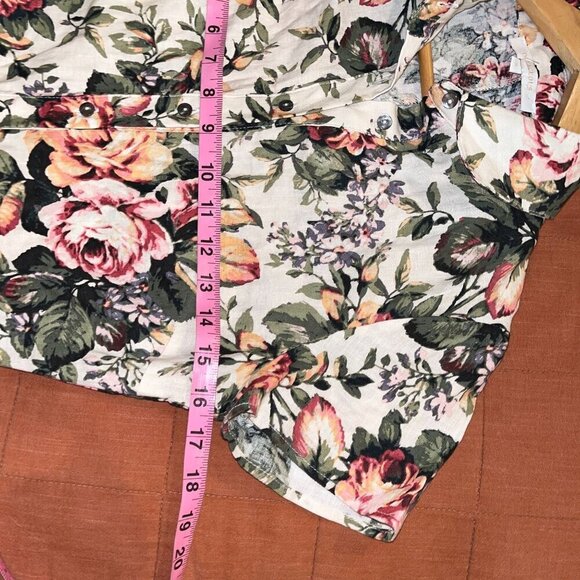 Olivacius Floral Short-Sleeve Button-Up Mini  Dress Women size Small - Picture 5 of 7